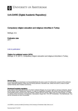 Compulsory Religion Education and Religious Minorities in Turkey