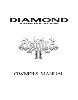 Spitfire II Owner's Manual