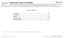 Colorectal Cancer Screening Algorithm