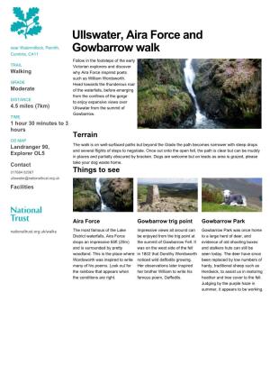 Ullswater, Aira Force and Gowbarrow Walk