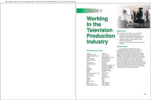 Chapter 2 Working in the Television Production Industry 37