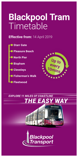 Blackpool Tram Timetable