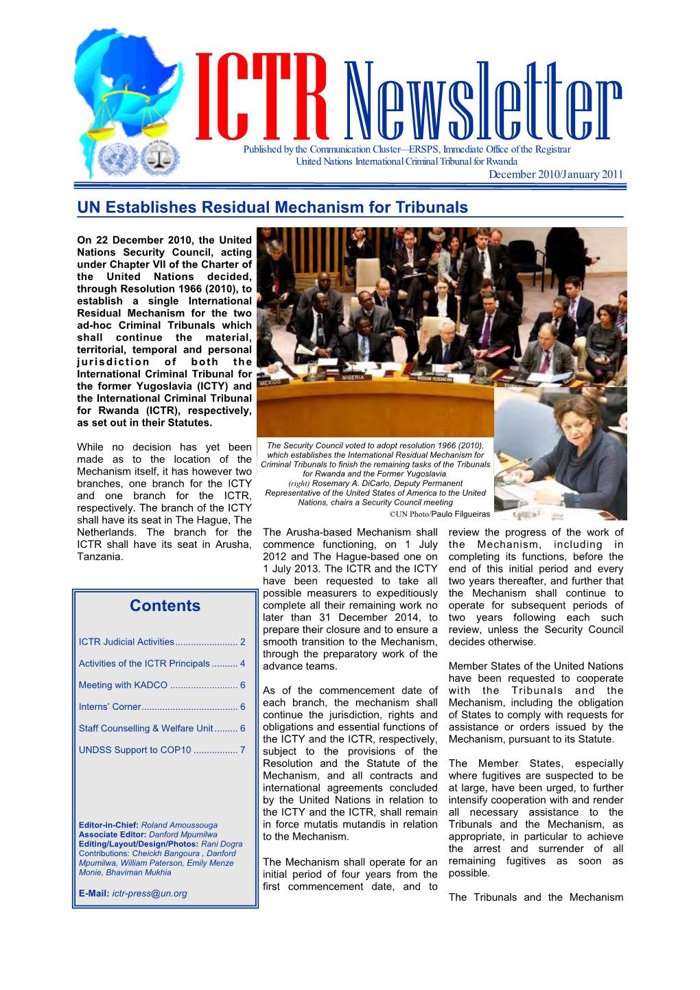 ICTR Newsletter