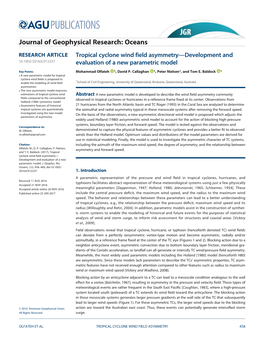 Tropical Cyclone Wind Field Asymmetry Development and Evaluation of A