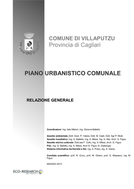 Provincia Di Cagliari PIANO URBANISTICO COMUNALE