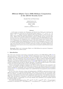Efficient Elliptic Curve Diffie-Hellman Computation at the 256-Bit Security