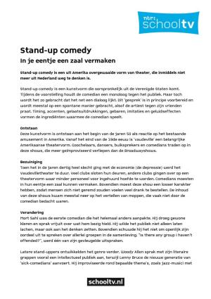 Stand-Up Comedy in Je Eentje Een Zaal Vermaken