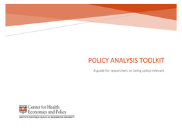Policy Analysis Toolkit