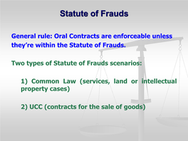 Statute of Frauds