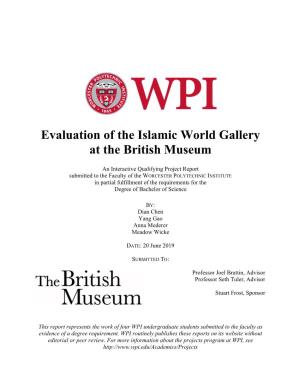 Evaluation of the Islamic World Gallery at the British Museum