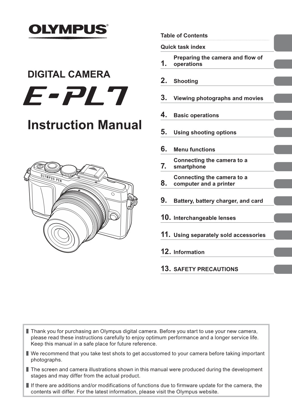 E-PL7 Instruction Manual