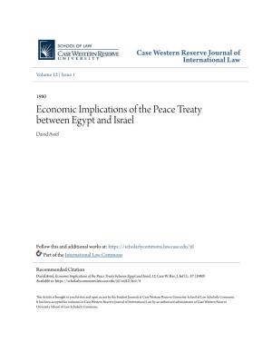 Economic Implications of the Peace Treaty Between Egypt and Israel David Aviel