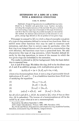 Extensions of a Ring by a Ring with a Bimodule Structure