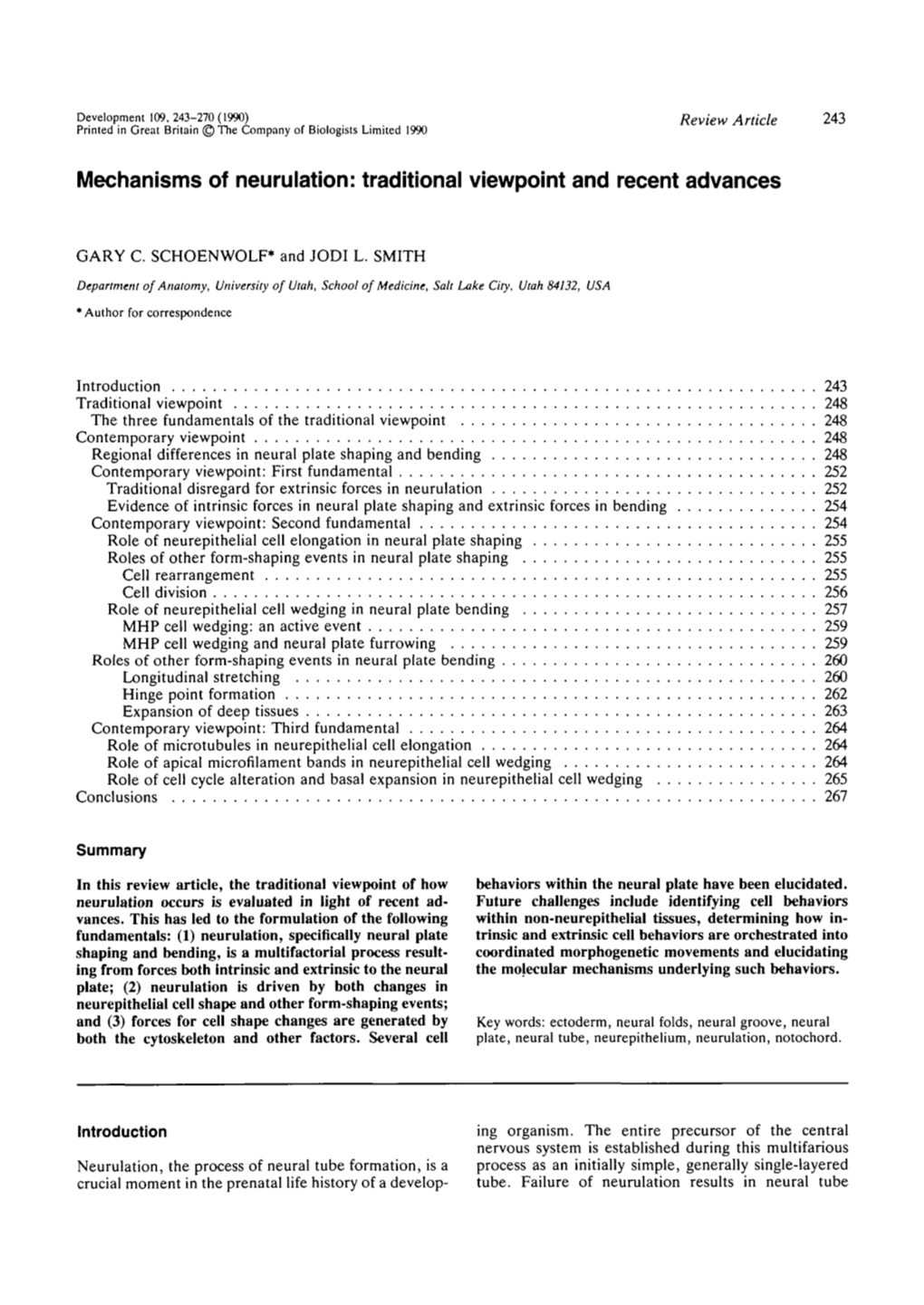 Mechanisms of Neurulation: Traditional Viewpoint and Recent Advances