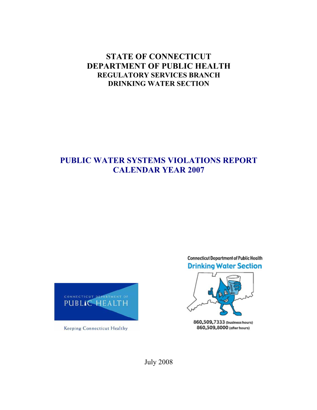 2007 Public Water System Violation Report