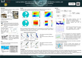 Look-Up Tables with Empirical Climatologies for Infrasound Detection, Location, and Characterization of Long Range Volcanic Eruptions T1.1-P21 R
