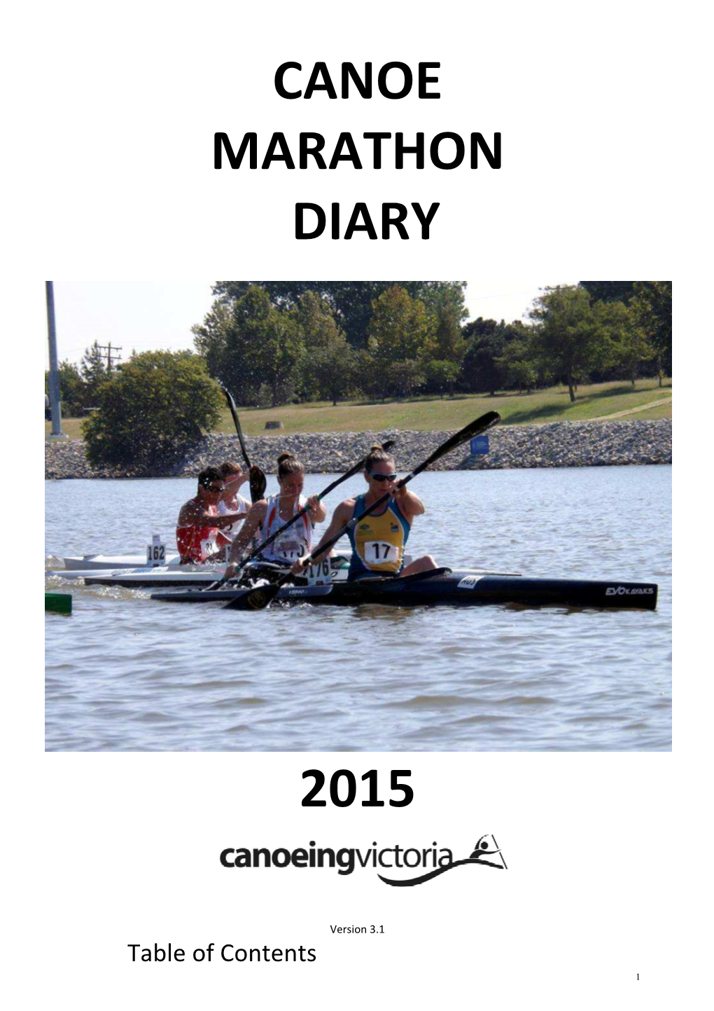 Canoe Victoria Marathon Diary 2015 V3.1