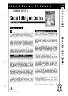 Snow Falling on Cedars 4 5 by David Guterson 6