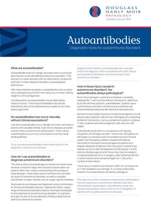 Autoantibodies Diagnostic Tools for Autoimmune Disorders
