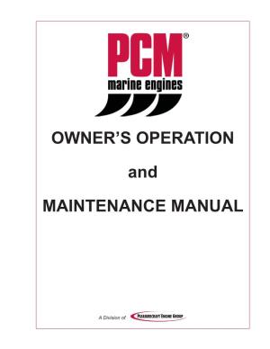 OWNER's OPERATION and MAINTENANCE MANUAL