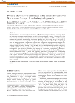 Diversity of Predaceous Arthropods in the Almond Tree Canopy In