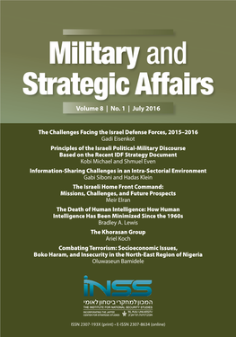 Military and Strategic Affairs Volume 8 | No
