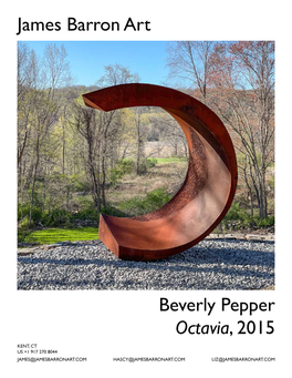 James Barron Art Beverly Pepper Octavia, 2015