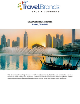 Discover the Emirates 8 Days / 7 Nights