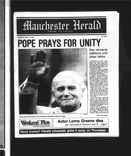 POPE PRAYS for UNITY R; .^7