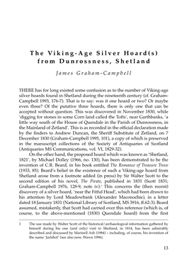 The Viking-Age Silver Hoard(S) from Dunrossness, Shetland