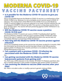 Moderna COVID-19 Vaccine Factsheet