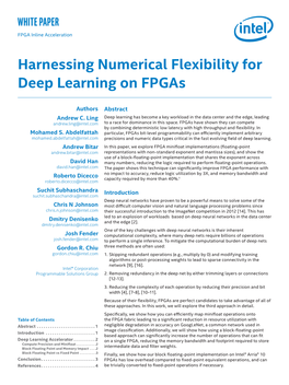 Harnessing Numerical Flexibility for Deep Learning on Fpgas.Pdf