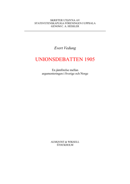 Unionsdebatten 1905