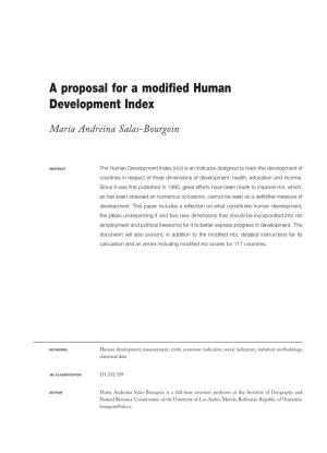 A Proposal for a Modified Human Development Index