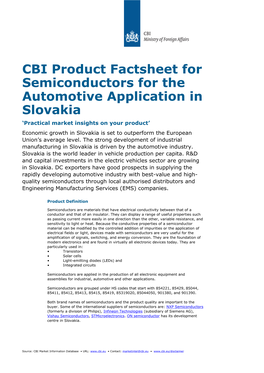 Semiconductors for Automotive Application in Slovakia