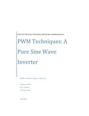 PWM Techniques: a Pure Sine Wave Inverter