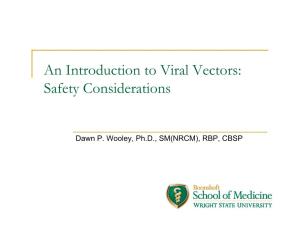 An Introduction to Viral Vectors: Safety Considerations