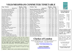 Vigo/Meopham Commuter Timetable