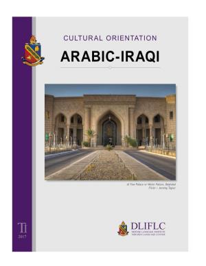 Cultural Orientation | Arabic-Iraqi