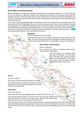 On the March with the Romans Roman Campaigns to Conquer All of Caledonia (Scotland) Were Conducted Between the 1St and 3Rd Centuries A.D