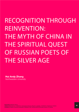 The Myth of China in the Spiritual Quest of Russian Poets of the Silver Age