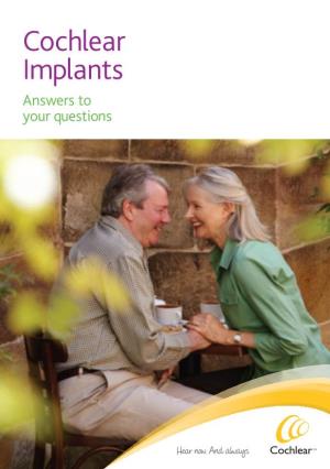Cochlear Implants Answers to Your Questions
