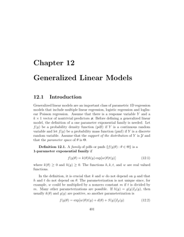 Chapter 12 Generalized Linear Models