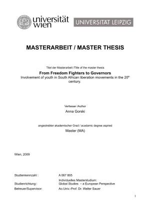 Masterarbeit / Master Thesis