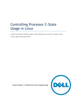 Controlling Processor C-State Usage in Linux