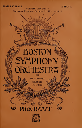 Boston Symphony Orchestra Concert Programs, Season 51,1931