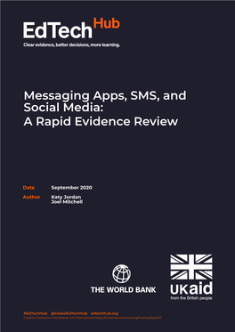Messaging Apps, SMS, and Social Media: a Rapid Evidence Review