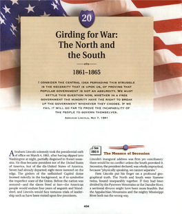 Girding for War: the North and the South ---Civ:L'""-- 1861-1865