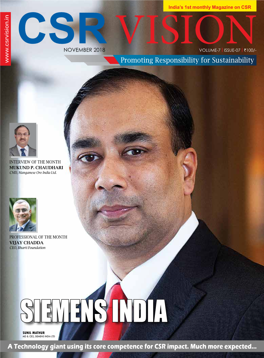 Siemens India Sunil Mathur Md & Ceo, Siemens India Ltd