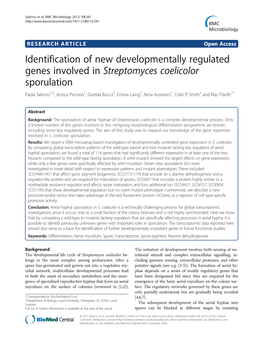 Identification of New Developmentally Regulated Genes Involved In